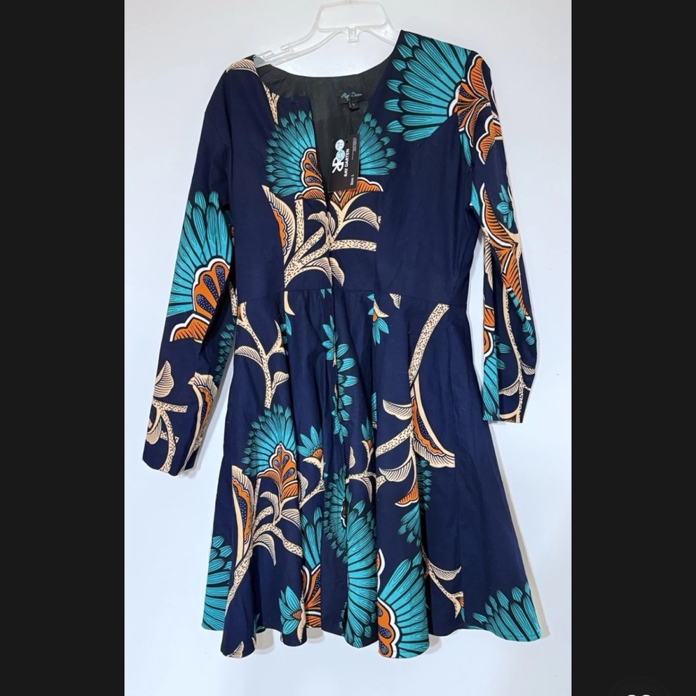 Elegant Floral Long Sleeve Dress